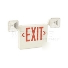 Elco led exit/ incandescent emergency light combo red