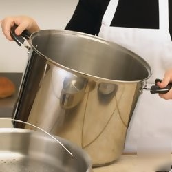 Extra large steamer stainless steel stock pot 30QT