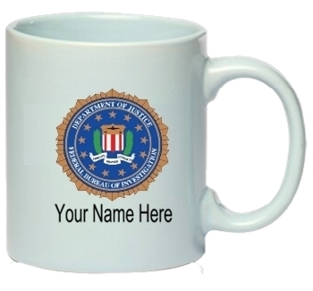 Fbi 11 ounce customizable mug