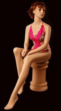 Sitting mannequin full body lucy+ 1 pedestal+1 wig