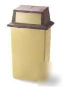 Beige wall hugger container - 23 gallon - rjs-8778