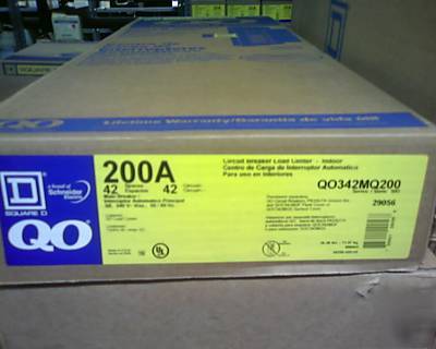 New square d QO342MQ200 load center panel w. cover 3 ph
