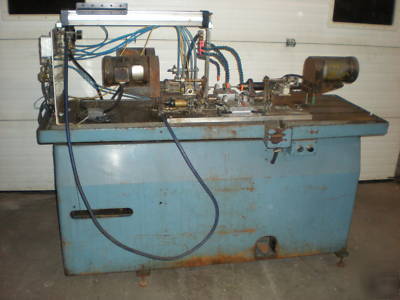 Drill feed table w/coolant system & extra drill units
