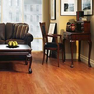 7MM laminate flooring wild cherry w/ free pad $0.77SF