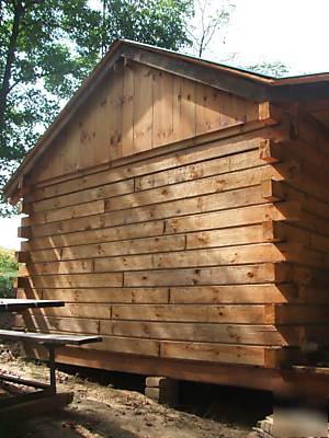 Small white pine log cabin kit 16' x 20' free shipping