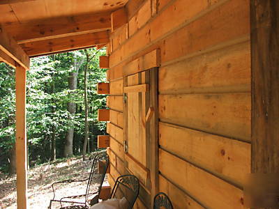 Small white pine log cabin kit 16' x 20' free shipping