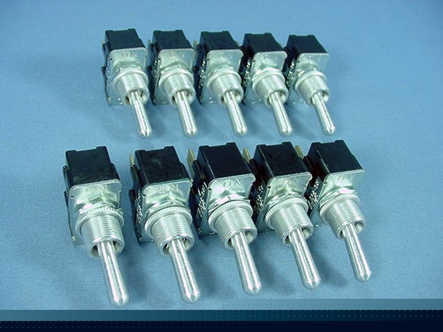 10 spst toggle switches on-off 15A-125V 10A-250V