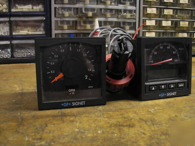 Signet flow meters with paddle wheel