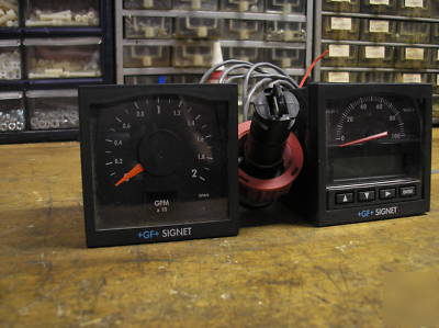 Signet flow meters with paddle wheel