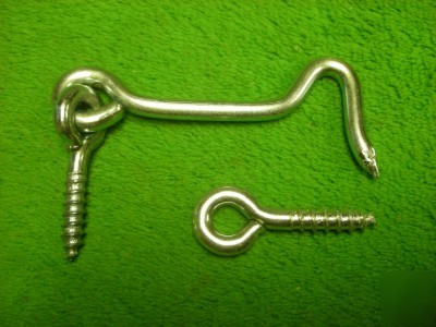 117 zinc gate hook & eye cabinet door latch lock 2-1/2
