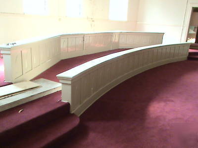 Antique wooden church altar railing 2 separate rails 