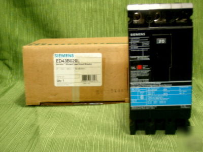 New ED43B020 siemens/ite circuit breaker 3 pole 20AMP