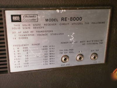 Ross 4-22 mhz sw shortwave radio receiver *rare*