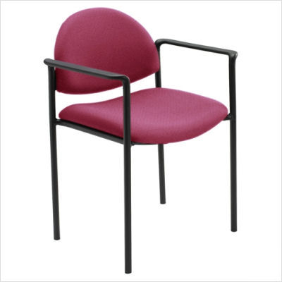 Wicket stack chair with arms color: blue
