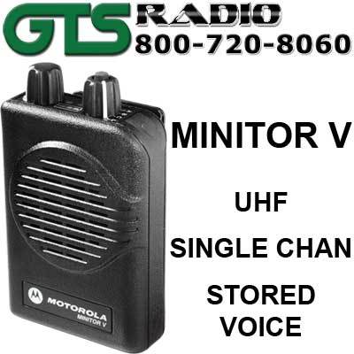 Motorola minitor v 1CH sv uhf fire emt pager F1 w/voice