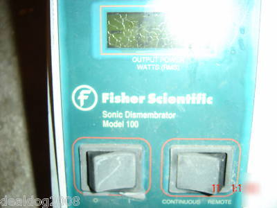 Fisher scientific sonic dismembarator model#100