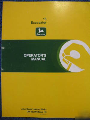 John deere 15 excavator operator manual
