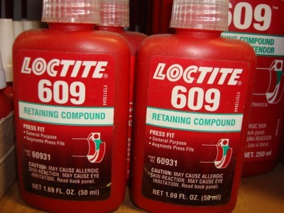 New 3-1.69 fl oz loctite 609 retaining compound 60931 