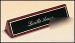 Rosewood, piano finish wedge with engraved name plate
