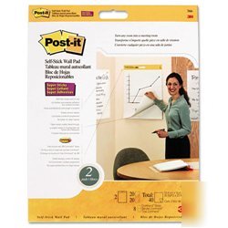 New self-stick wall easel pad, blank, 20 x 23, white...