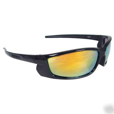 Radians voltage safety glasses mirror lens black frame