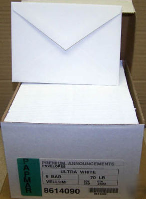 250 papmar ultra white announcement envelopes