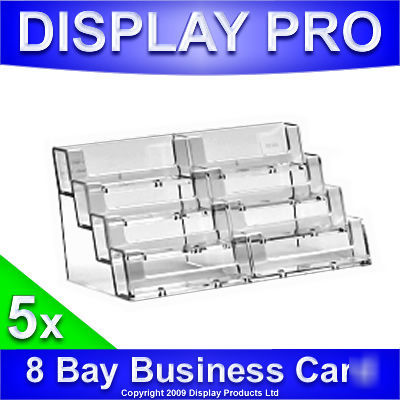 5X 8 bay desktop business card holder eight tier stands