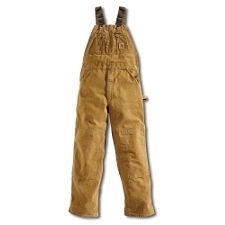 Carhartt RO6 brown bibs 48 x 32 unlined