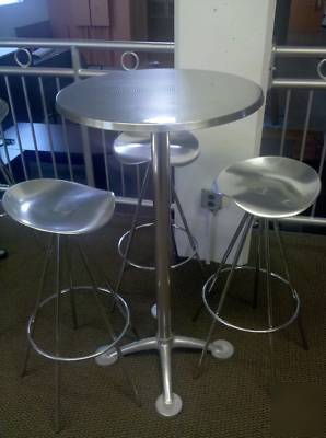 Knoll pensi bar height table steel and aluminum