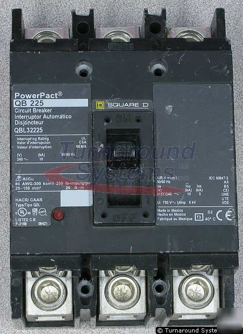 New square d QBL32225 circuit breaker, 225 amp, 