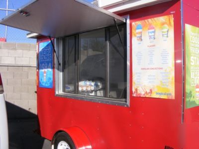 Shaved ice sno cones coffee food concession trailer 