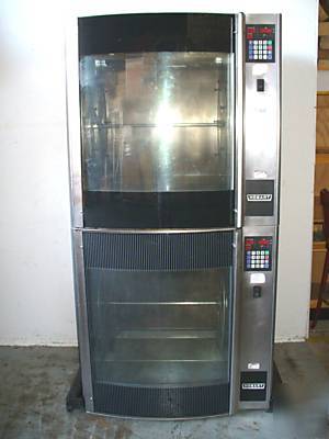 Used hobart HR7E double stack electric rotisserie oven 