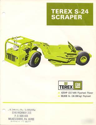 Terex s-24 tractor scraper brochure by gm