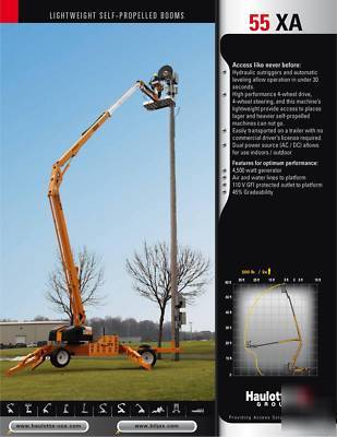 2009 bil-jax X55A lightweight 4X4 boom lift, demo unit