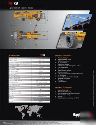 2009 bil-jax X55A lightweight 4X4 boom lift, demo unit