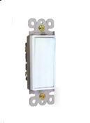20A single pole decorative decora switch, white 