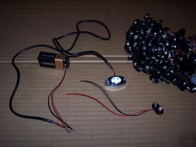 (5) 9V 9 volt battery connector snap clip plastic led v