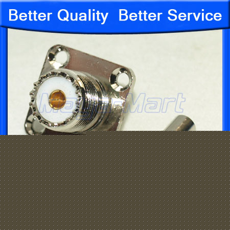 PL259 uhf female chassis mount for RG58 LMR195 gold