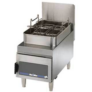 Star 615FD fryer, countertop, gas, twin baskets, 15 lb.