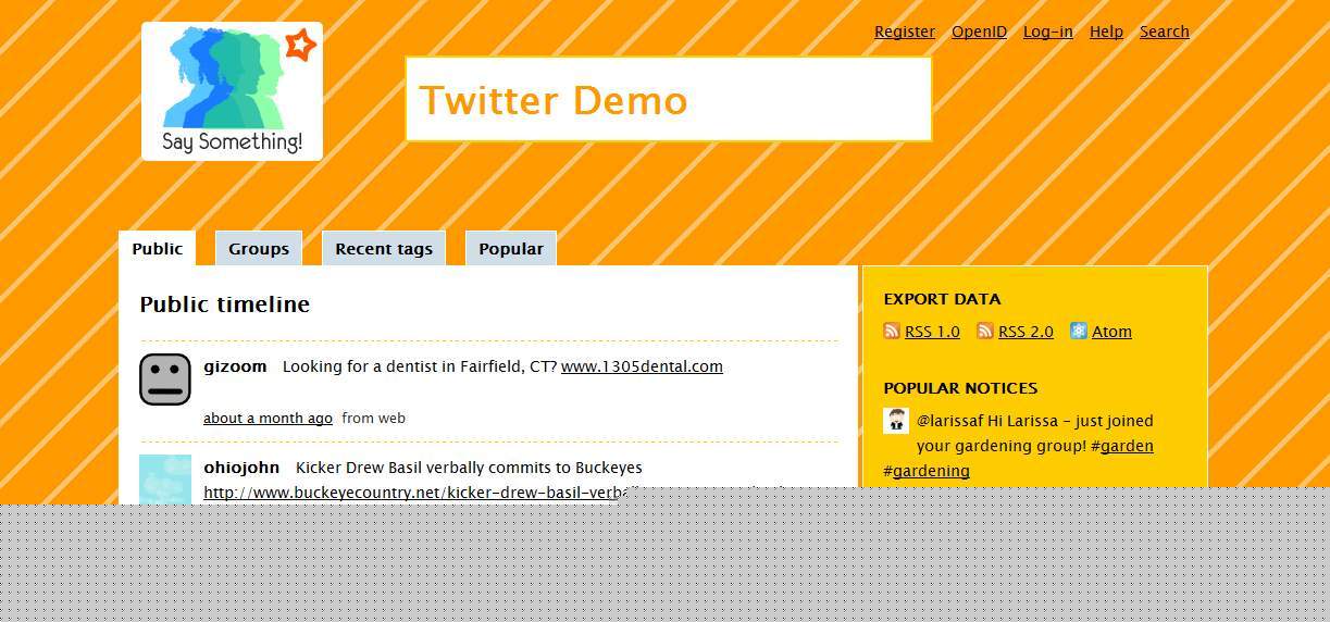 Twitter clone website with adsense affiliate built in