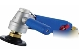 Center feed pneumatic polisher - rear exhaust