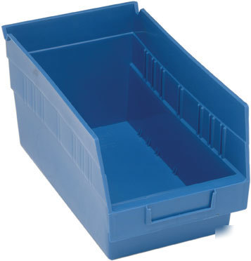 (30) plastic shelf bins storage containers unbreakable