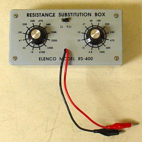 Elenco rs-400 resistor substitution box (5% 1/2W) used