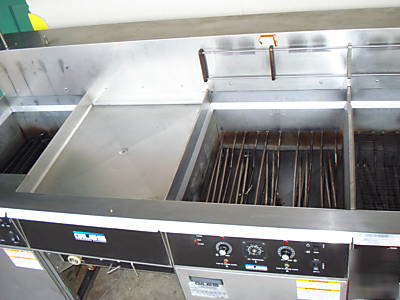 Giles large pot banked 3 fryer with dumster model#EOF24