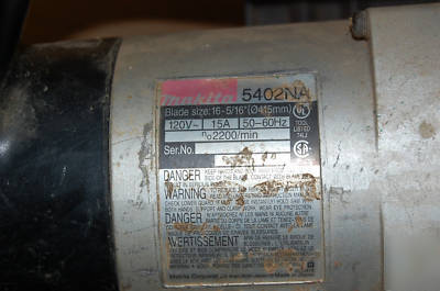 Makita log circular saw 5402NA 16 5/16
