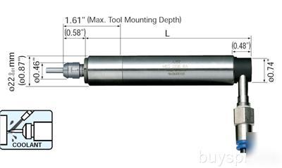 Nsk nakanishi 90Â° air motor spindle MSS2208RA 0.87