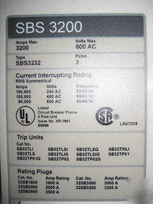 Siemens sbs 3200 SBS3232 SBS3232DV 3000 amp SB32TP02