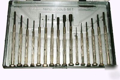 16PC micro precision watchmakers screwdriver socket set