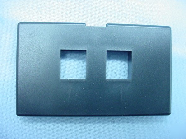 Black quickport cubicle wallplate fits herman miller