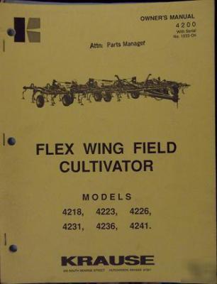 Krause 4200 series flex-wing field cultivators manual
